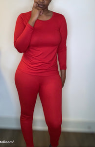 Lounge Set (2 piece Red)